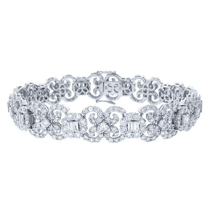 18k White Gold Diamond Lady's Bracelet - 10.02ct