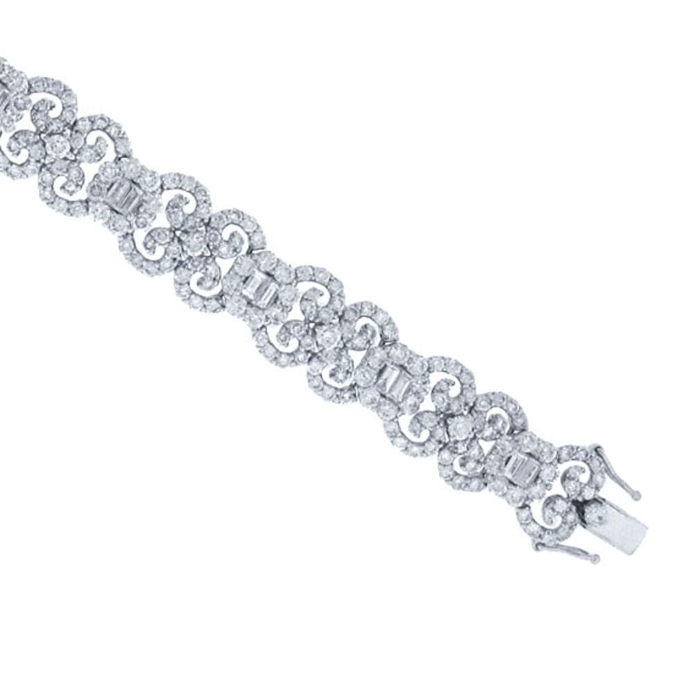 18k White Gold Diamond Lady's Bracelet - 10.02ct