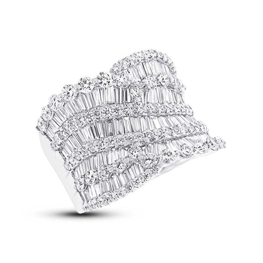 18k White Gold Diamond Lady's Baguette Ring - 3.62ct