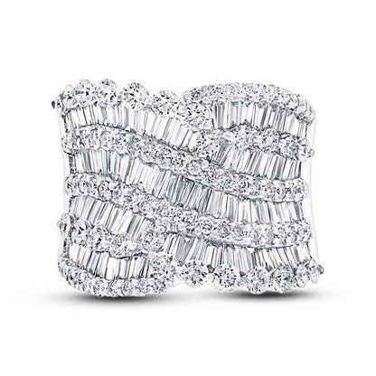 18k White Gold Diamond Lady's Baguette Ring - 3.62ct
