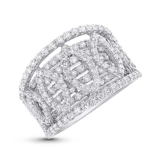 18k White Gold Diamond Lady's Ring - 3.04ct