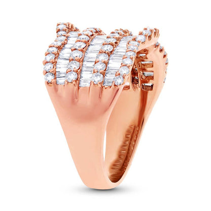 18k Rose Gold Diamond Lady's Ring - 2.26ct