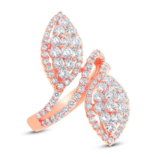 18k Rose Gold Diamond Lady's Ring - 2.44ct