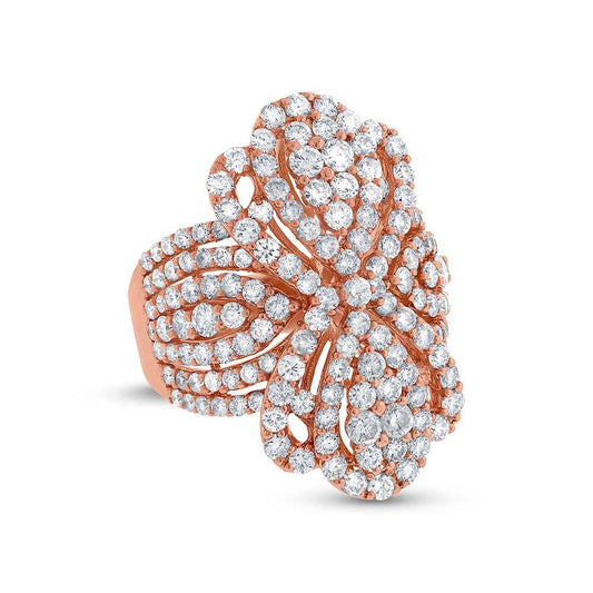 18k Rose Gold Diamond Lady's Ring - 3.51ct