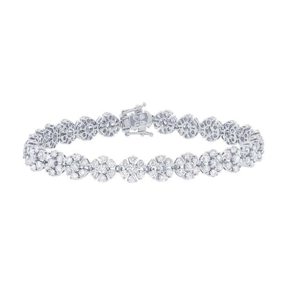 18k White Gold Diamond Lady's Bracelet - 6.68ct