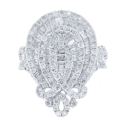 18k White Gold Diamond Lady's Ring - 2.46ct