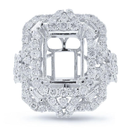 18k White Gold Diamond Semi-mount Ring - 2.14ct