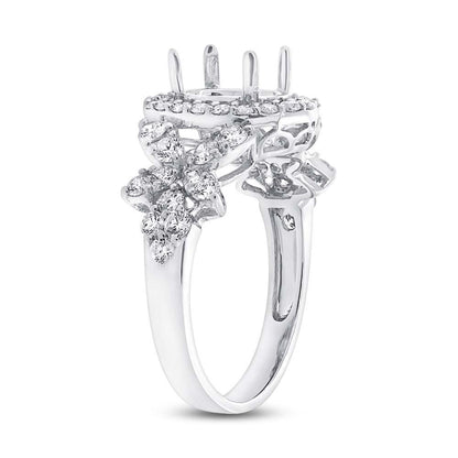 18k White Gold Diamond Semi-mount Ring - 1.18ct