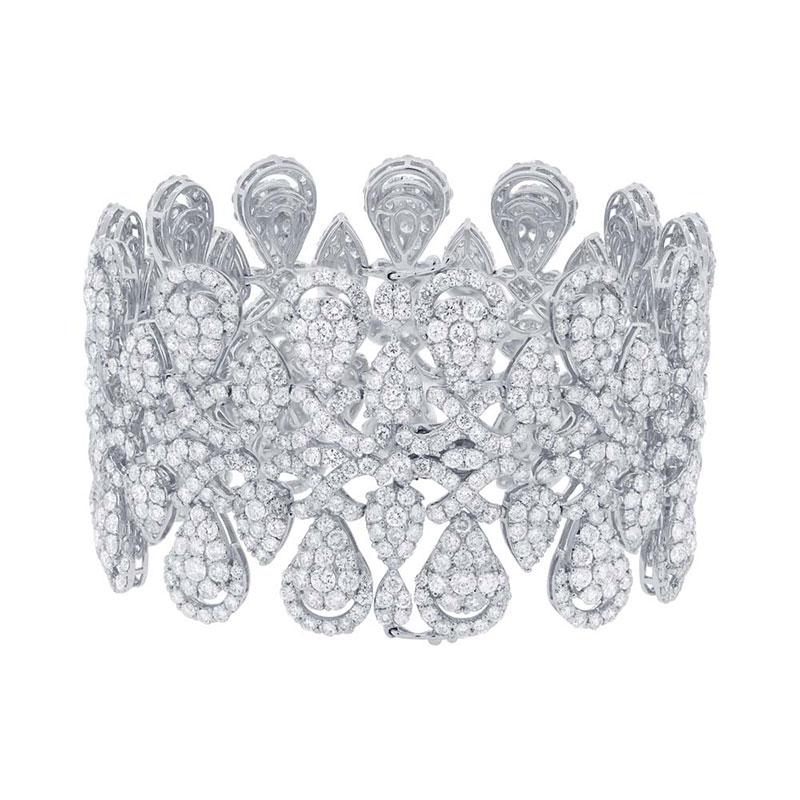18k White Gold Diamond Lady's Bracelet - 33.78ct