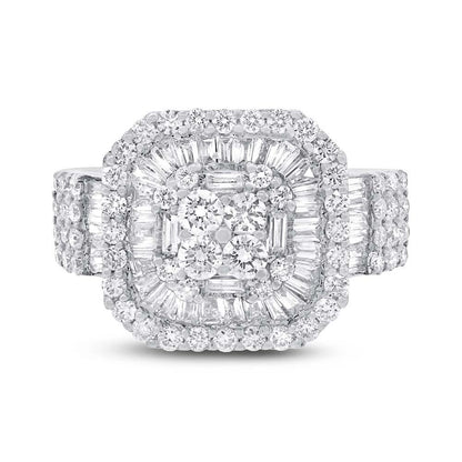 18k White Gold Diamond Lady's Ring - 1.77ct