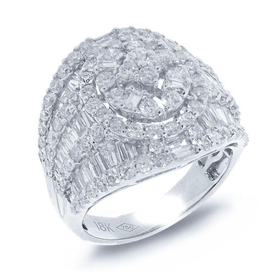 18k White Gold Diamond Lady's Ring - 3.27ct