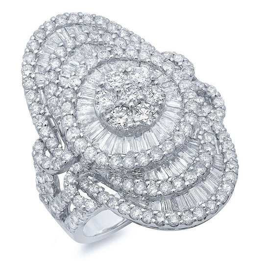 18k White Gold Diamond Lady's Ring - 4.19ct