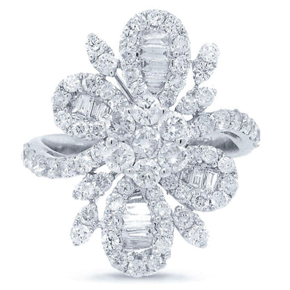 18k White Gold Diamond Heart Ring - 1.91ct
