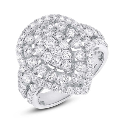 18k White Gold Diamond Lady's Ring - 2.10ct