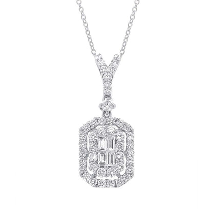 18k White Gold Diamond Pendant - 0.67ct