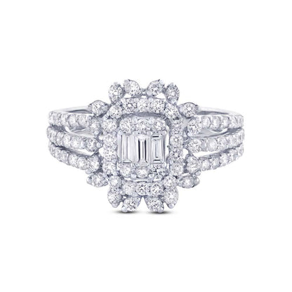 18k White Gold Diamond Lady's Ring - 1.21ct