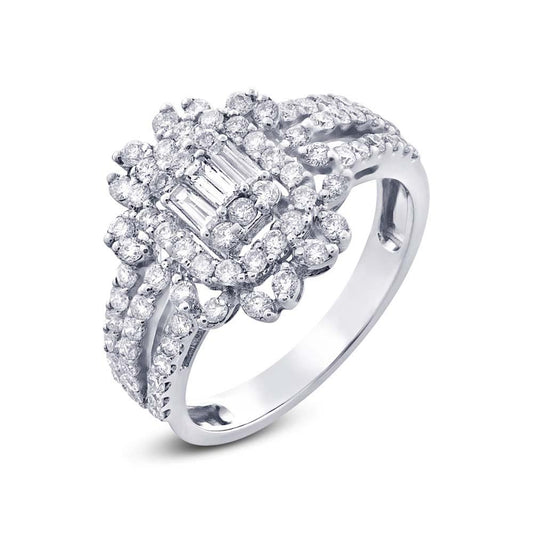 18k White Gold Diamond Lady's Ring - 1.21ct