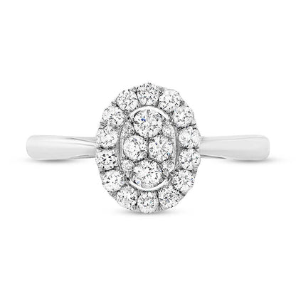 18k White Gold Diamond Lady's Ring - 0.44ct