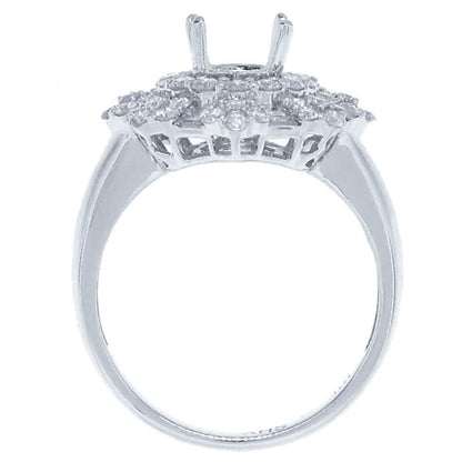 18k White Gold Diamond Semi-mount Ring - 1.32ct