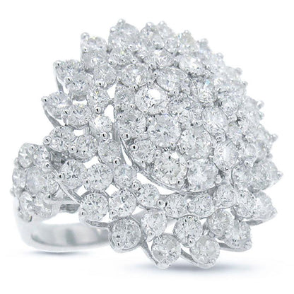 18k White Gold Diamond Lady's Ring Size 9 - 4.10ct