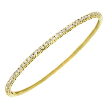 18k Yellow Gold Diamond Bangle - 0.93ct