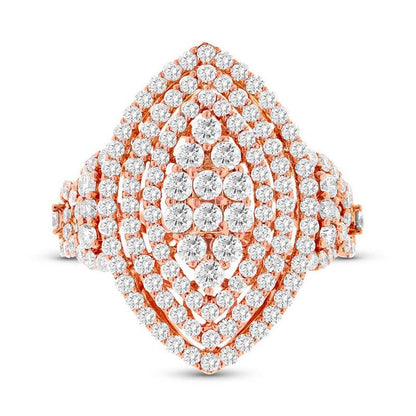 18k Rose Gold Diamond Lady's Ring - 2.22ct