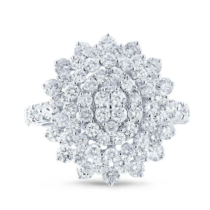 18k White Gold Diamond Lady's Ring - 2.81ct
