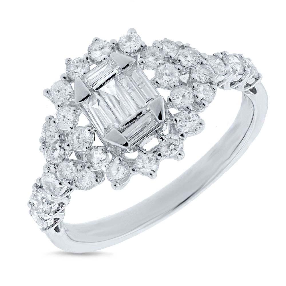 18k White Gold Diamond Lady's Ring - 1.00ct