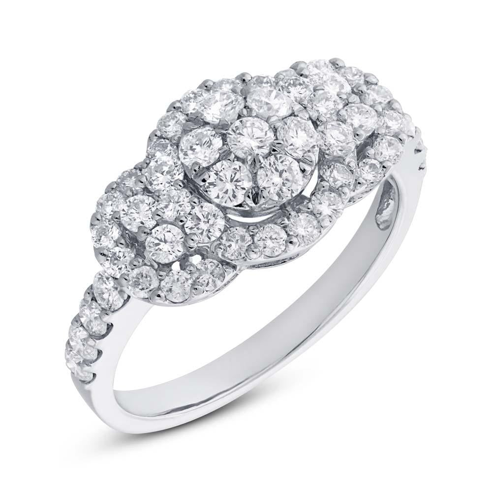 18k White Gold Diamond Lady's Ring - 1.23ct
