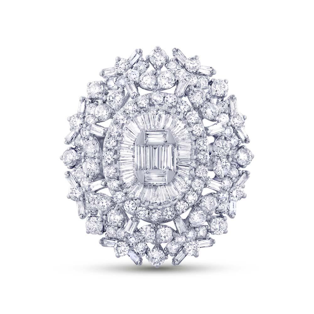 18k White Gold Diamond Lady's Ring - 5.46ct