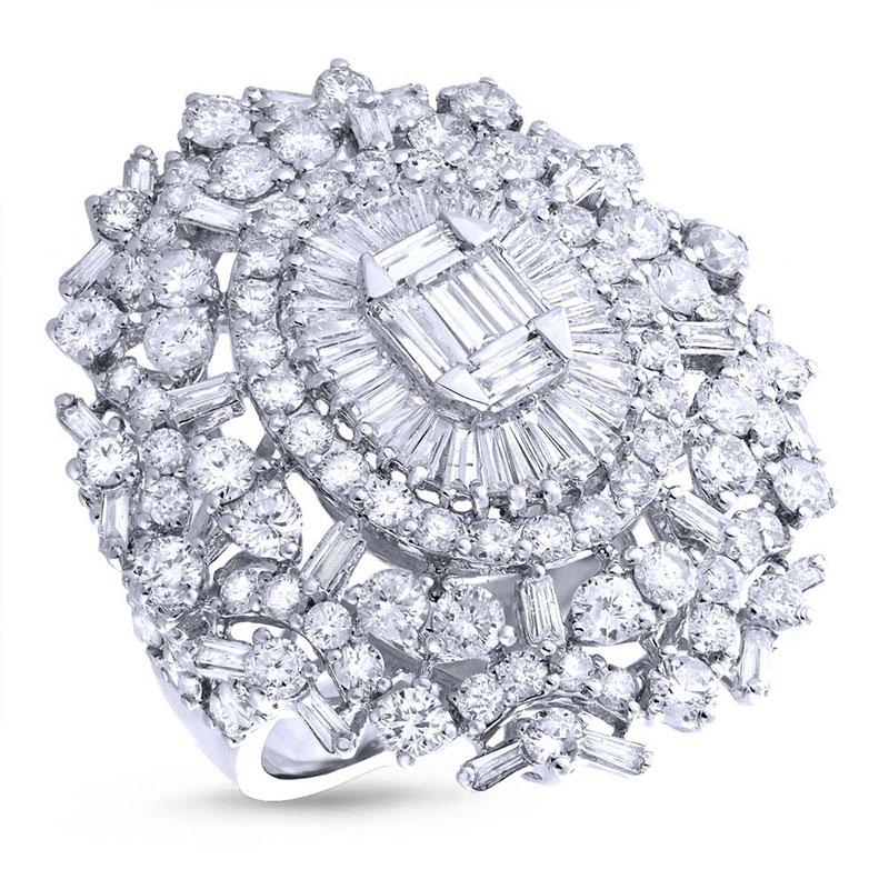 18k White Gold Diamond Lady's Ring - 5.46ct