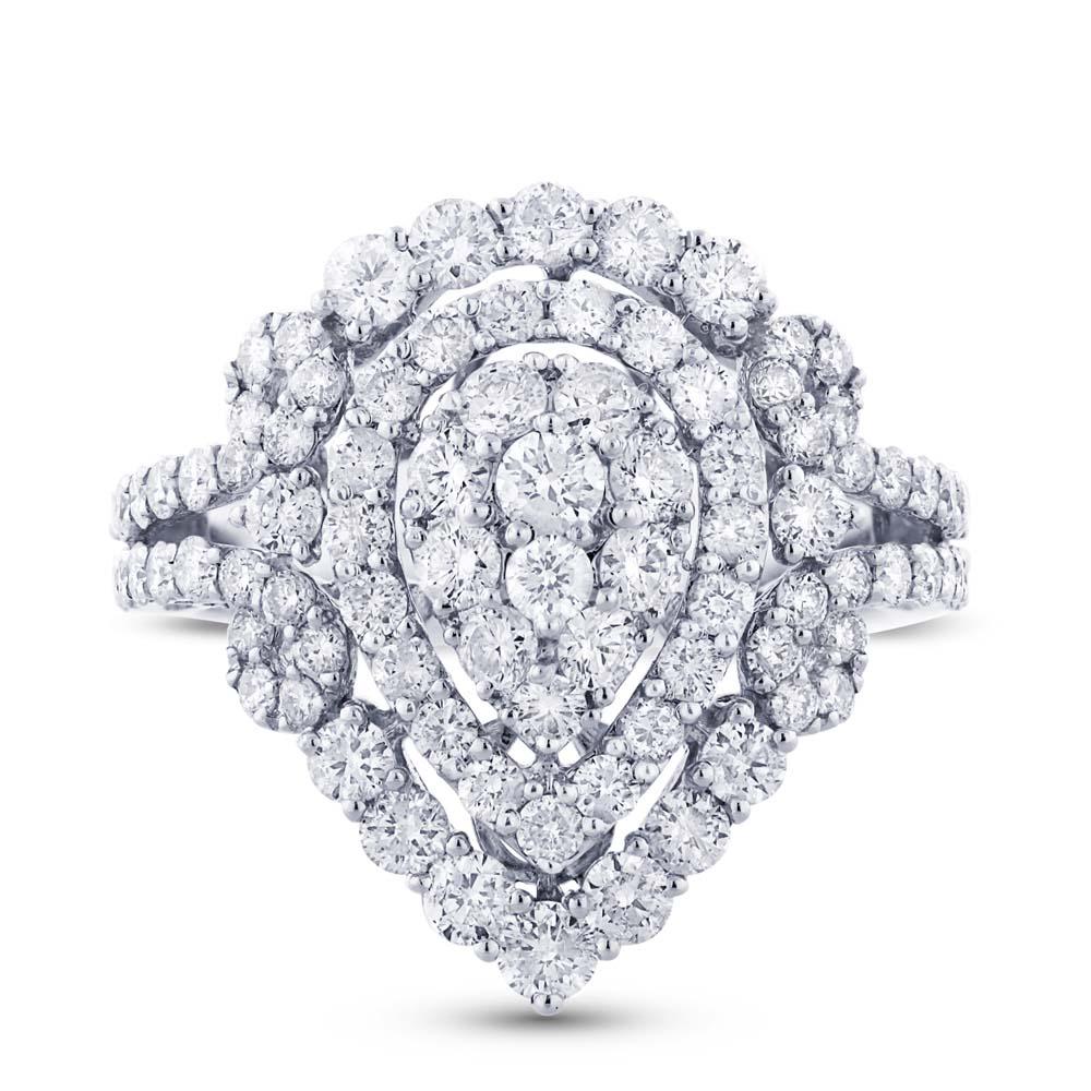 18k White Gold Diamond Lady's Ring - 2.16ct