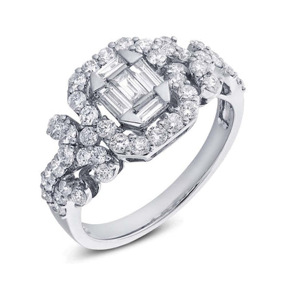 18k White Gold Diamond Lady's Ring - 1.13ct
