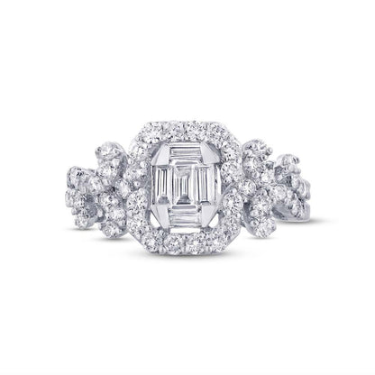 18k White Gold Diamond Lady's Ring - 1.13ct