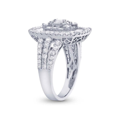 18k White Gold Diamond Lady's Ring - 1.08ct