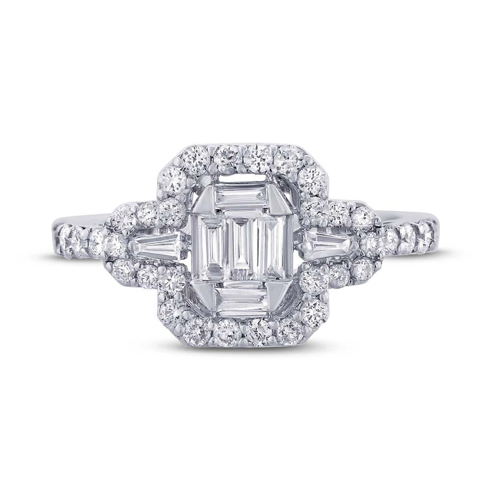 18k White Gold Diamond Lady's Ring - 0.86ct