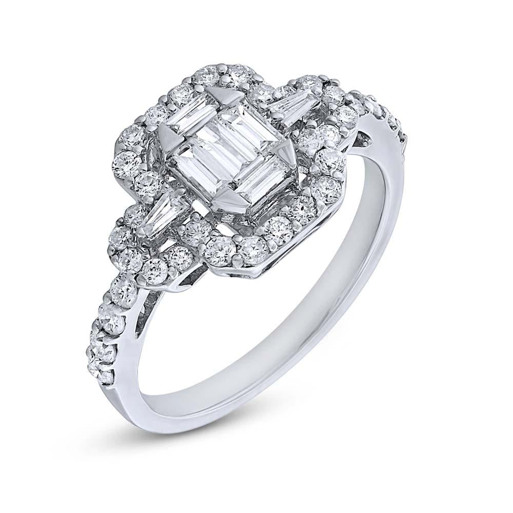 18k White Gold Diamond Lady's Ring - 0.86ct