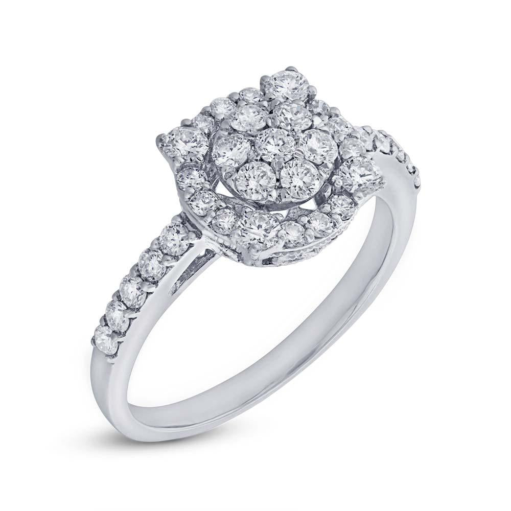 18k White Gold Diamond Lady's Ring - 0.91ct