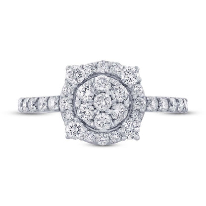 18k White Gold Diamond Lady's Ring - 0.91ct