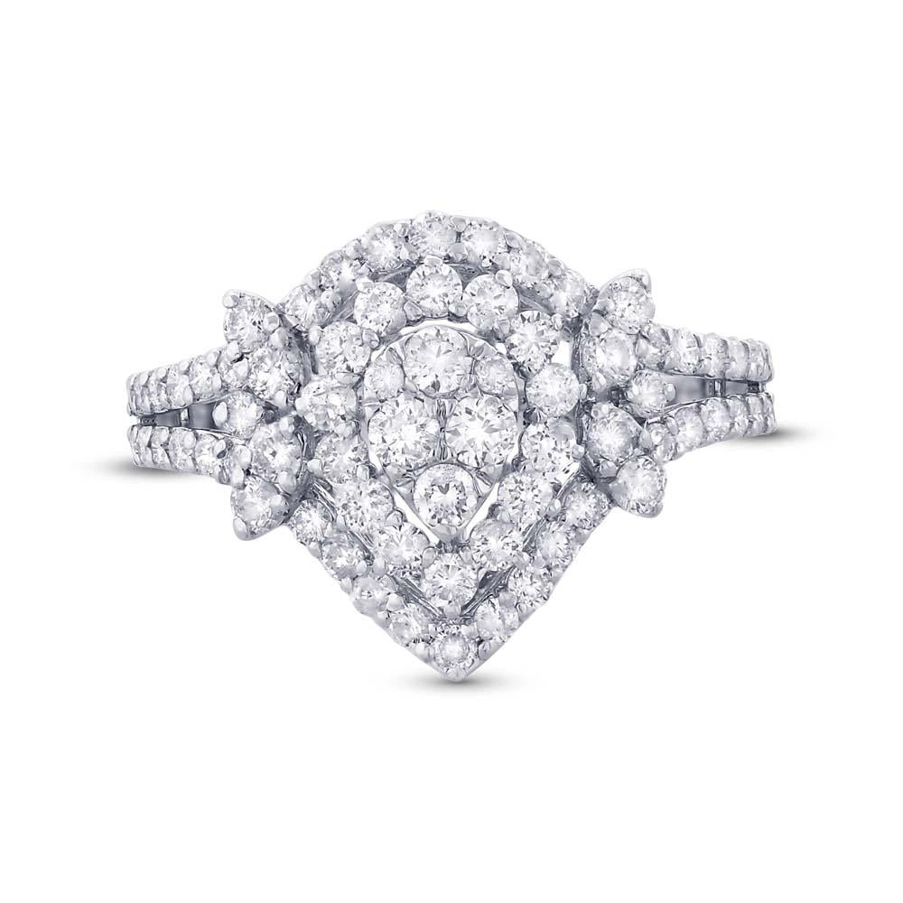 18k White Gold Diamond Lady's Ring - 1.30ct