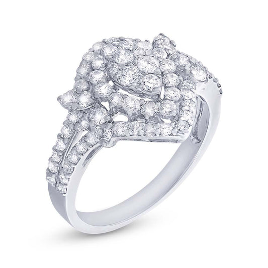 18k White Gold Diamond Lady's Ring - 1.30ct