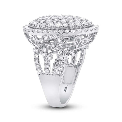 18k White Gold Diamond Lady's Ring - 3.76ct