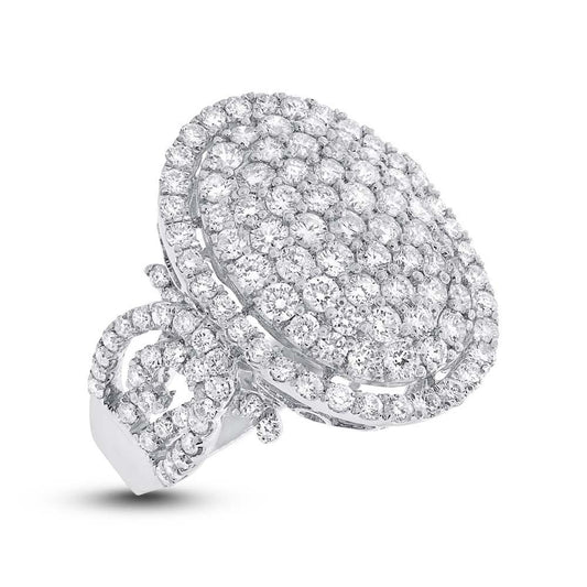 18k White Gold Diamond Lady's Ring - 3.76ct