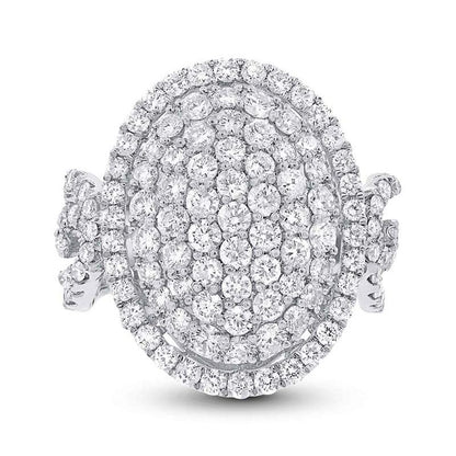 18k White Gold Diamond Lady's Ring - 3.76ct