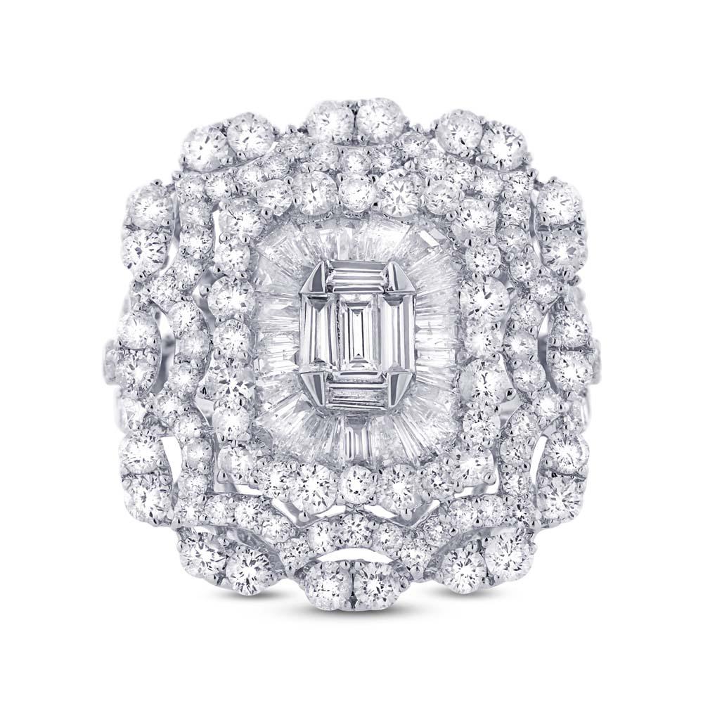 18k White Gold Diamond Lady's Ring - 3.63ct