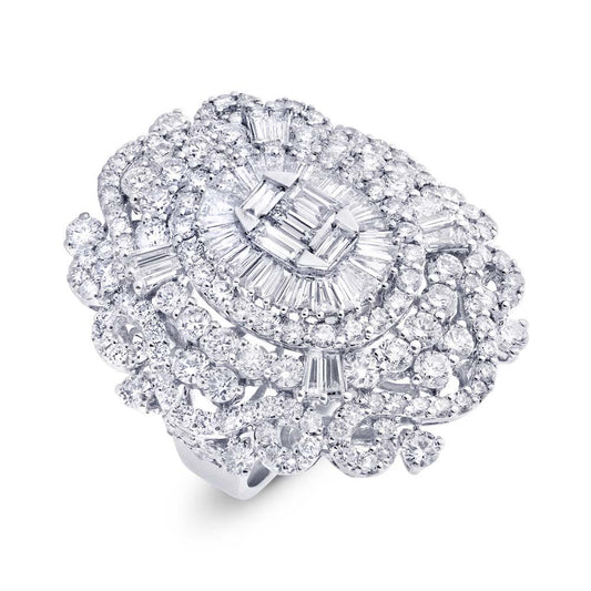 18k White Gold Diamond Lady's Ring - 6.53ct