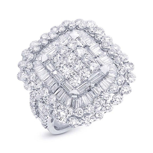 18k White Gold Diamond Lady's Ring - 4.33ct