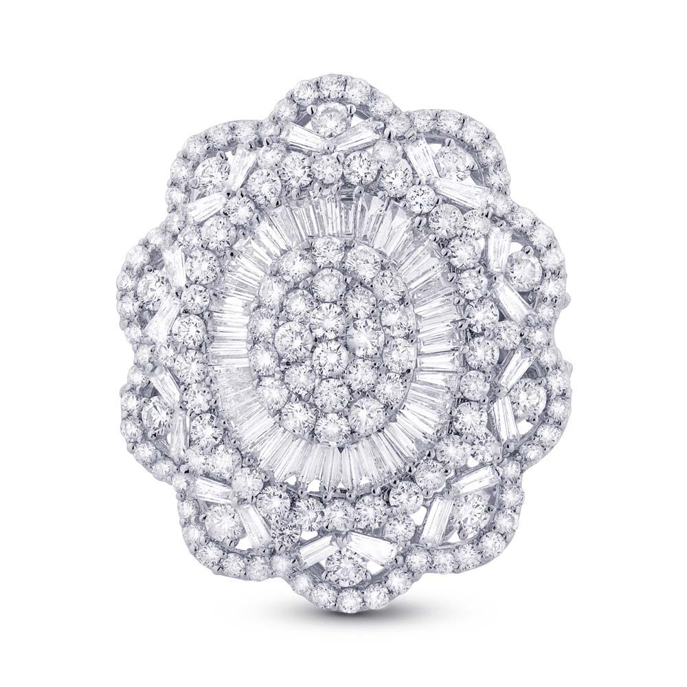 18k White Gold Diamond Lady's Ring - 6.42ct