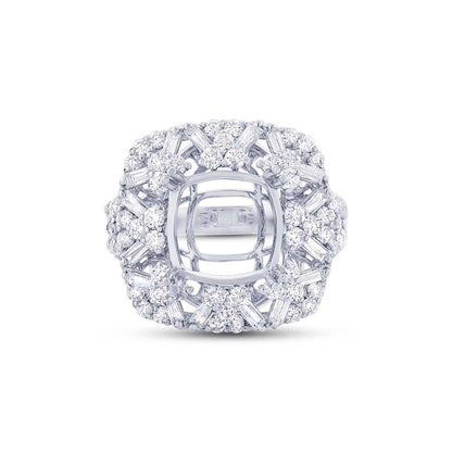 18k White Gold Diamond Semi-mount Ring - 1.88ct