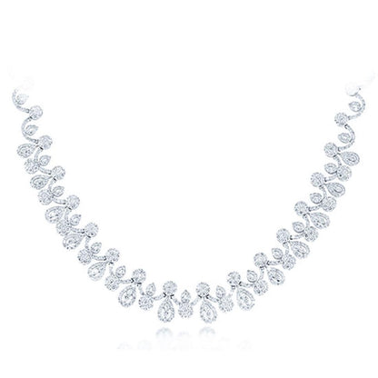 18k White Gold Diamond Necklace - 17.83ct V0091